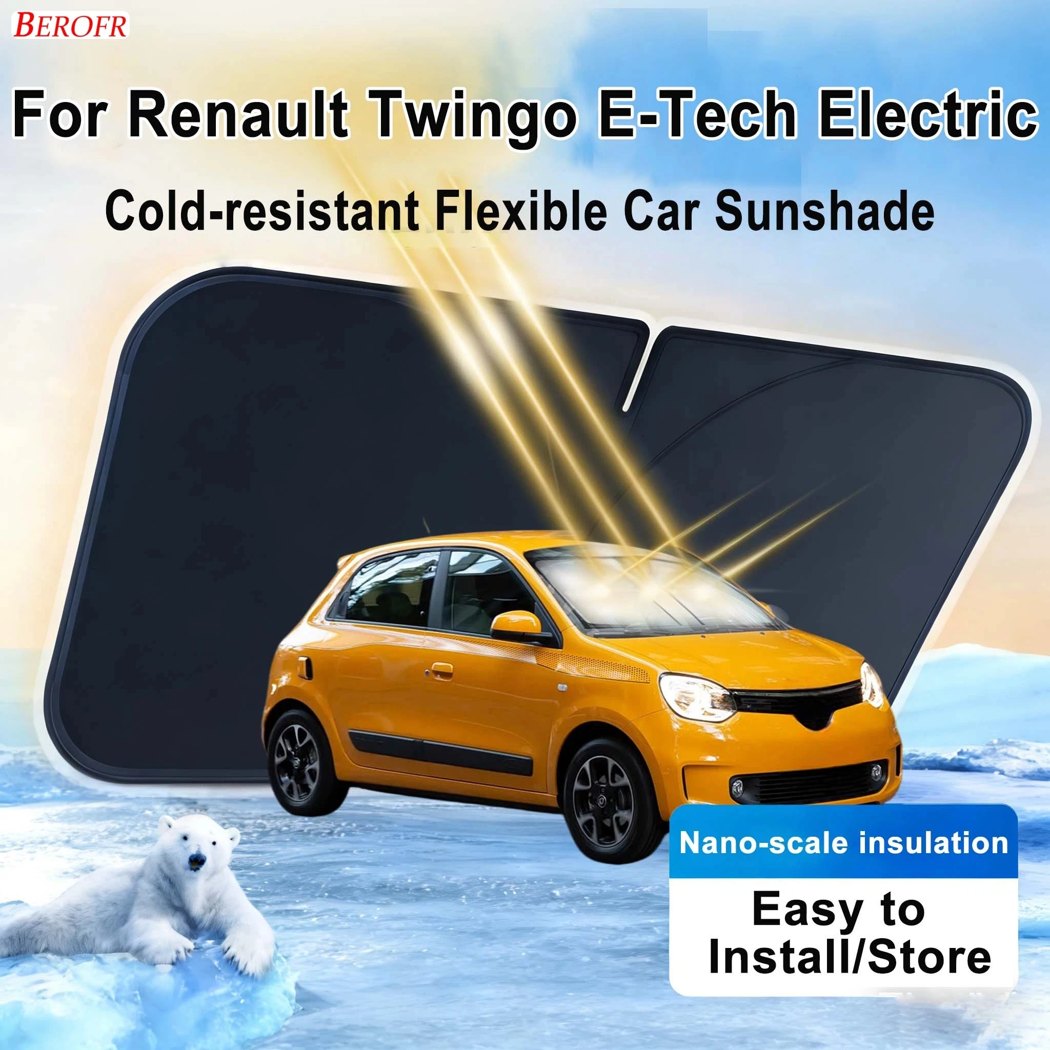 Tech Accessories Renault - Osłona przeciwsłoneczna na przednią szybę do