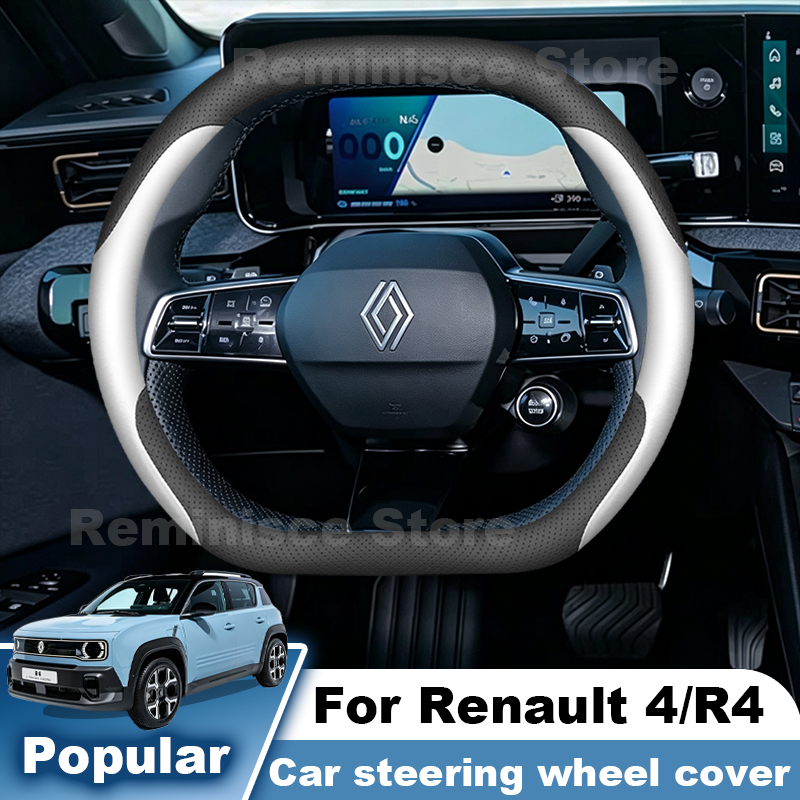 Tech Accessories Renault - Skórzany pokrowiec na kierownicę samochodową do