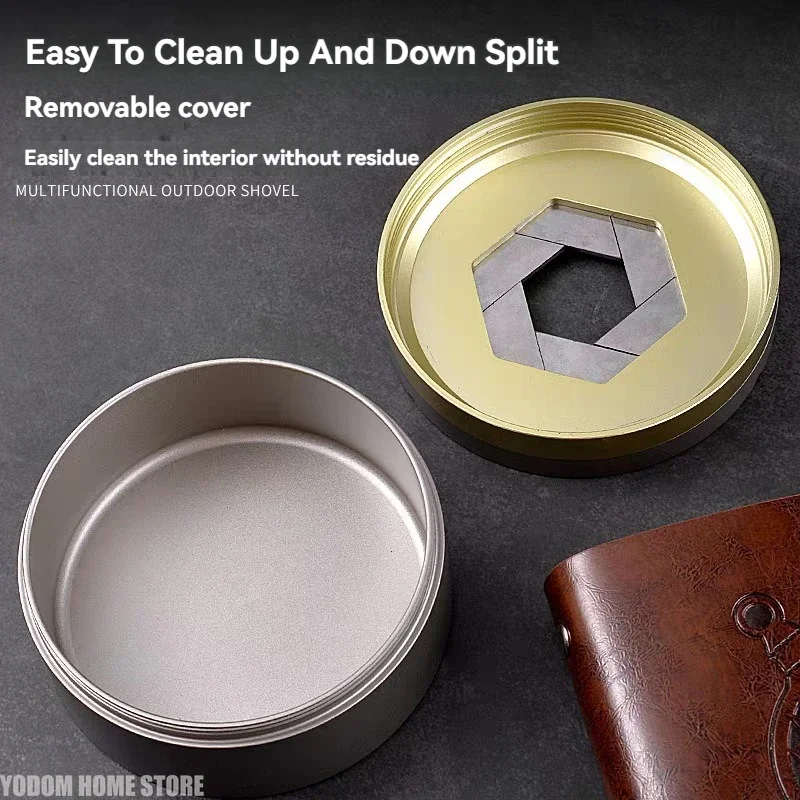 Unique Tech Accessories Gifts - Luksusowa Mechaniczna Popielniczka Obrotowa z Pokrywką