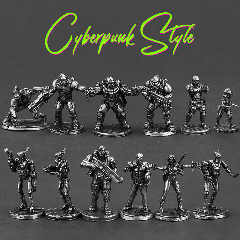 Tech Accessories Board - Futuristic Tech Cyberpunk Style Metalowy model
