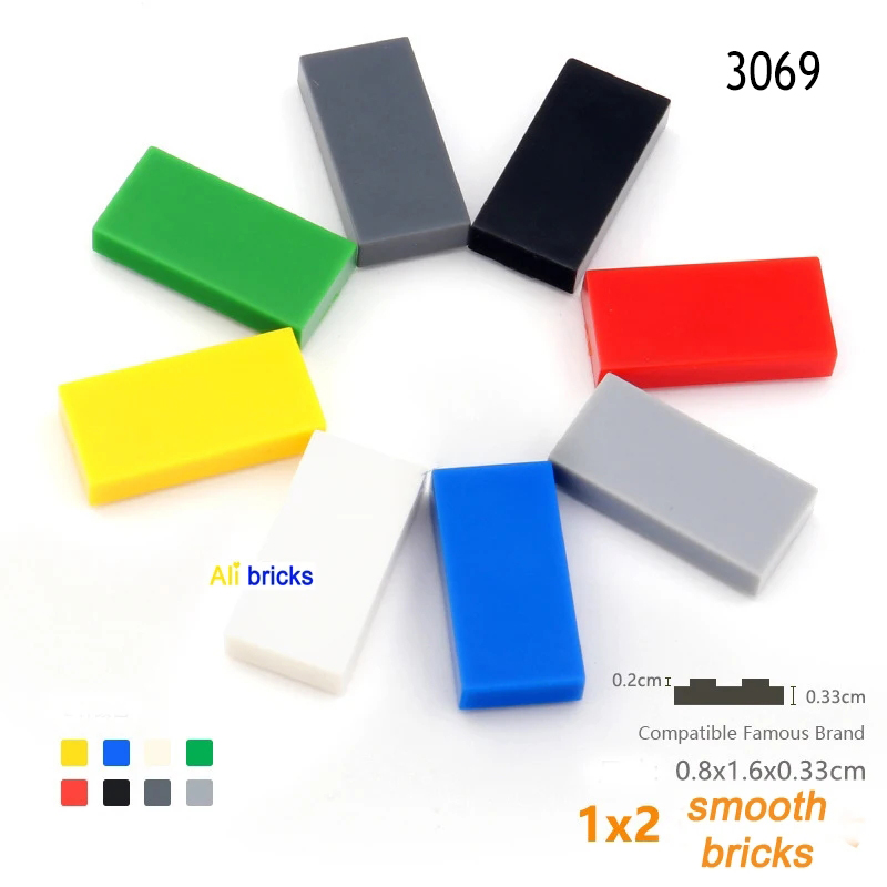 Tech House Accessories - 50 sztuk/partia 1x2 płytki klocki akcesoria