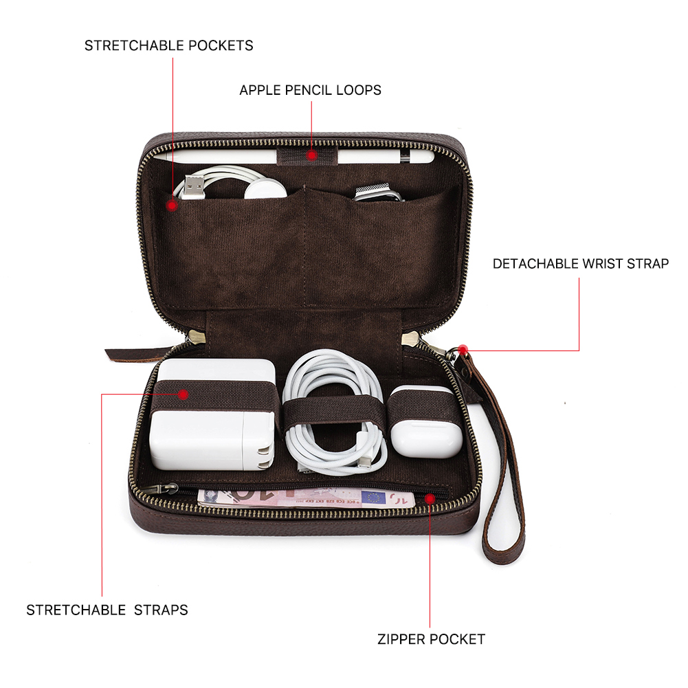 Oryginalne skórzane przenośne  – Tech Accessories Case recenzja i cena